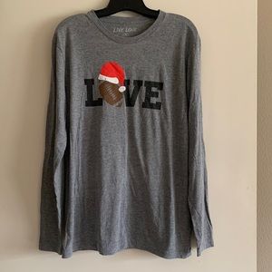 LOVE Santa Football Long Sleeve
